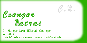 csongor matrai business card