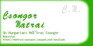 csongor matrai business card